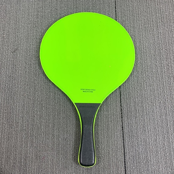 Prokadima Paddles (2) Neon Green Orange Black Wooden Sport Design Paddle Ball - Picture 6 of 11